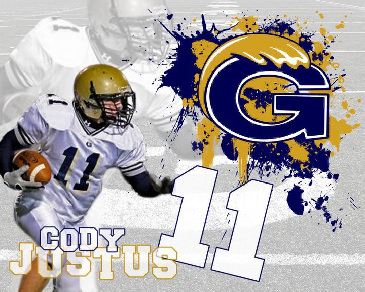 Cody Justus football poster